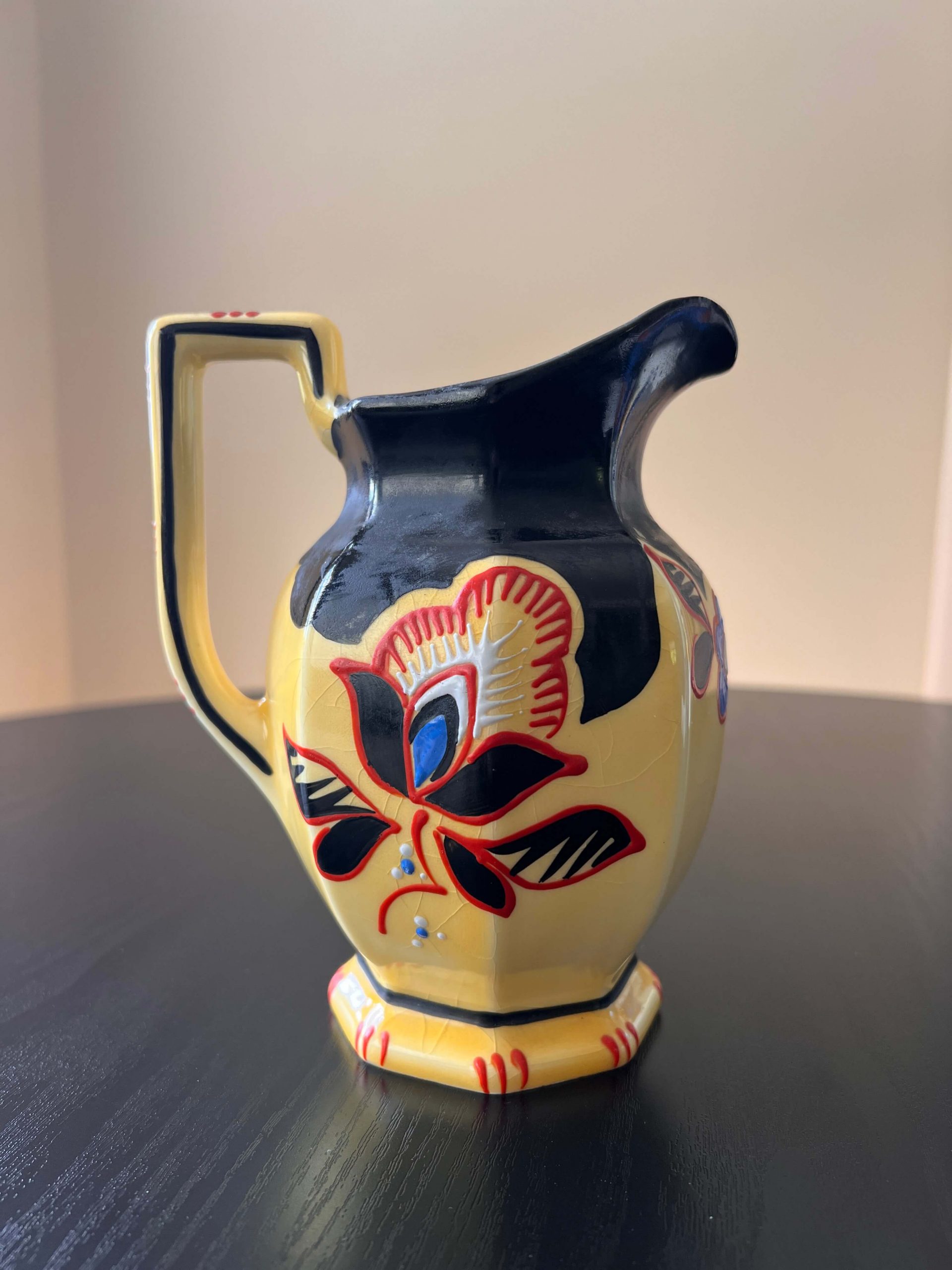 Vintage Ditmar-Urbach ceramic Art Deco pitcher from Czechoslovakia - Image 2