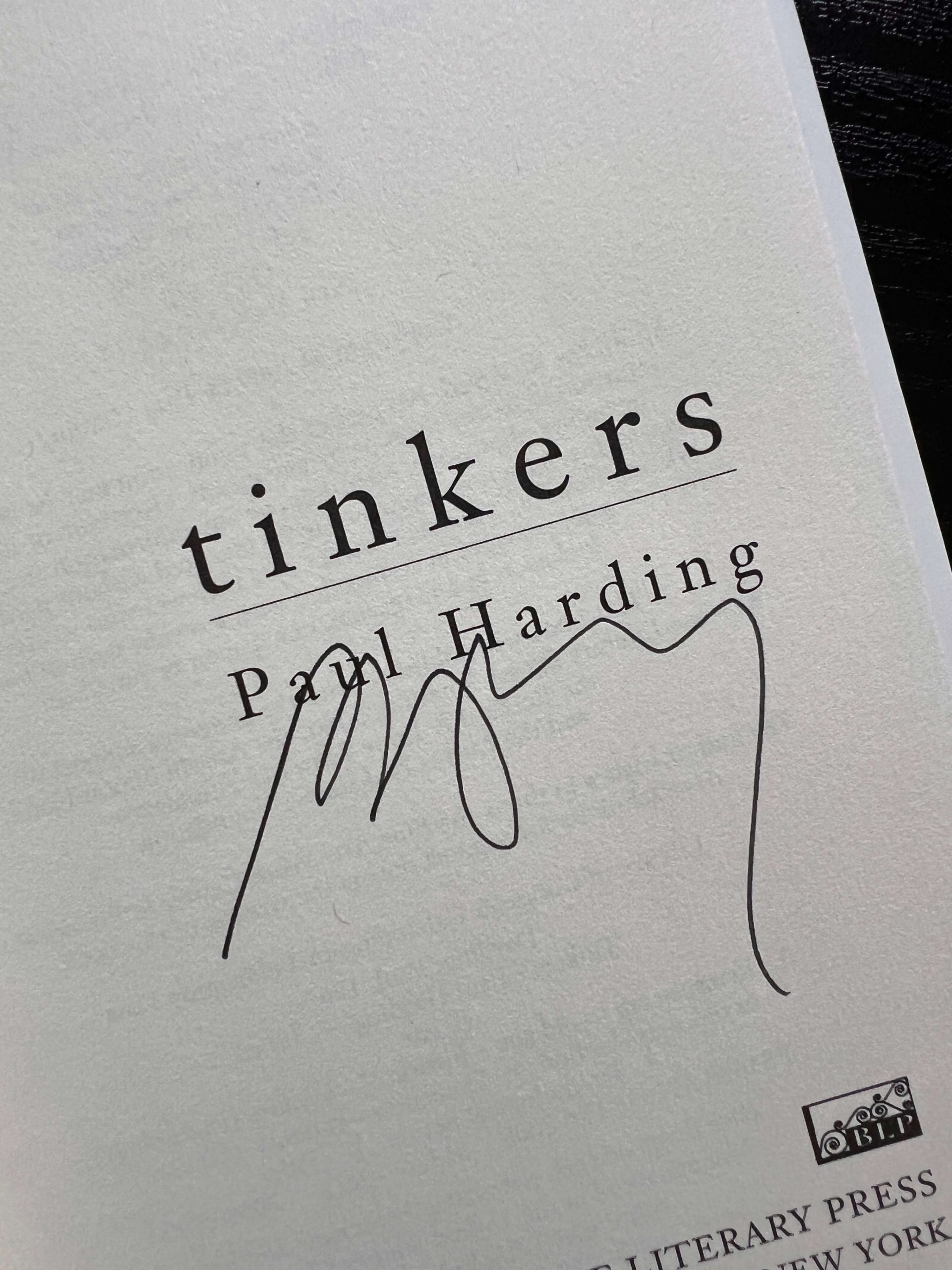 Tinkers by Paul Harding - SIGNED - Limited Edition - Image 4