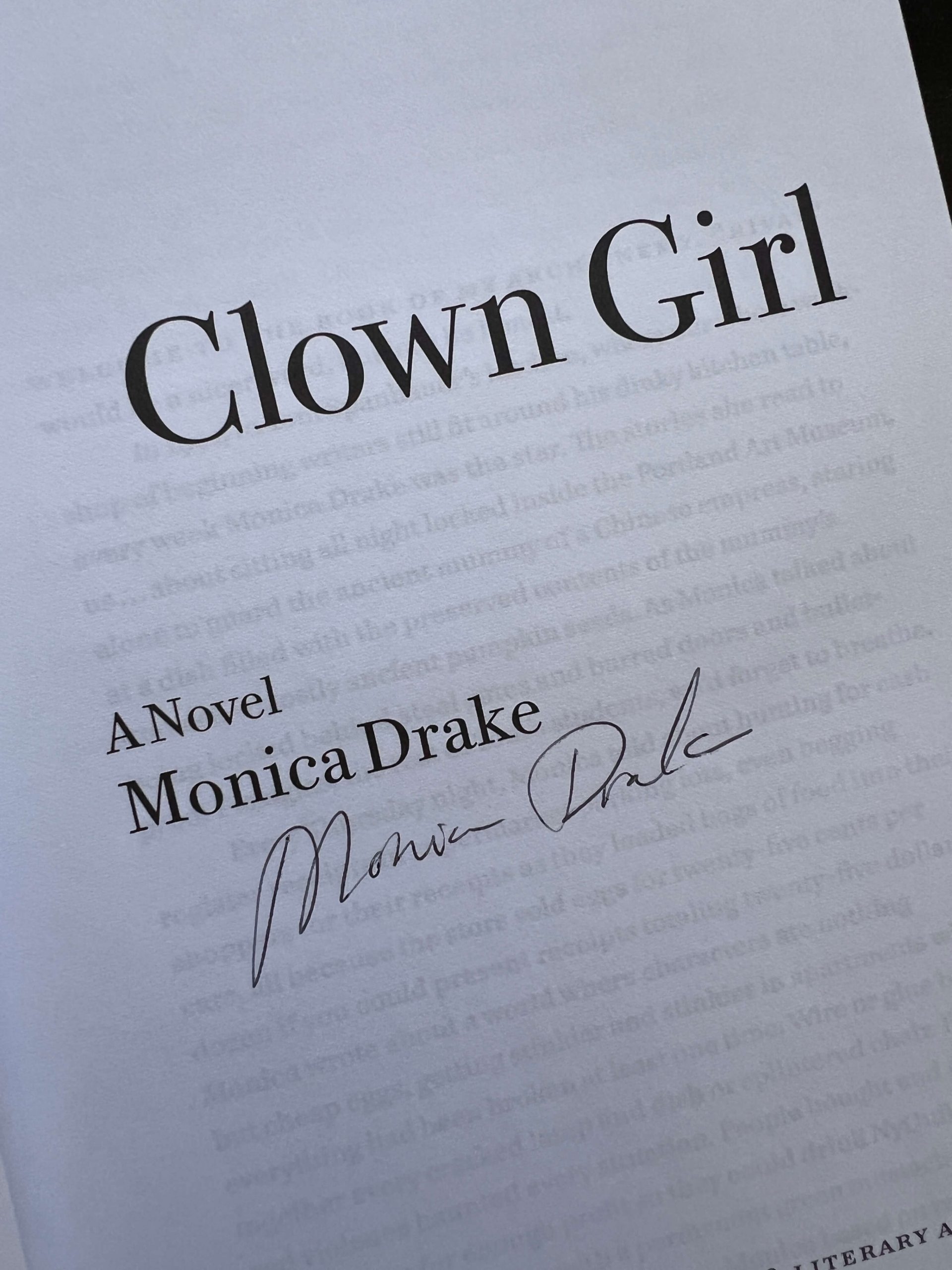 Clown Girl: a novel by Monica Drake - SIGNED - Special Edition - Image 4