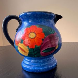 1020s Ceramic Pitcher by Joseph Mrazek’s Peasant Art Industries - Hand-painted - Art Deco