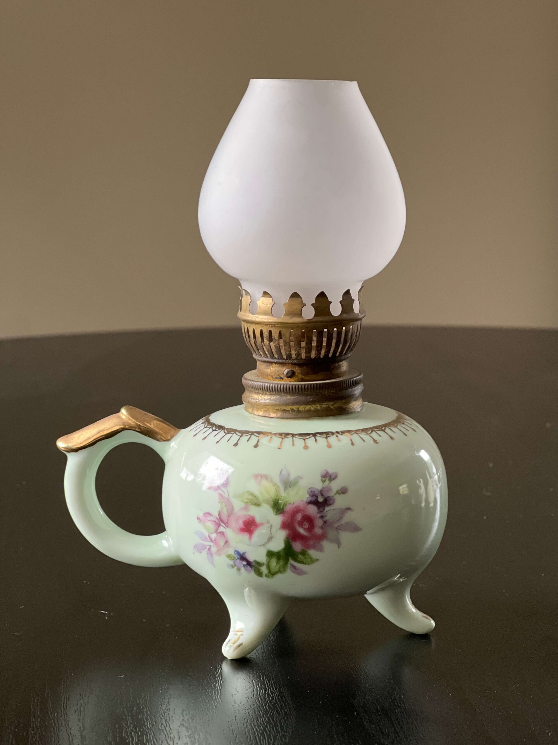 Miniature Porcelain Oil Lamp