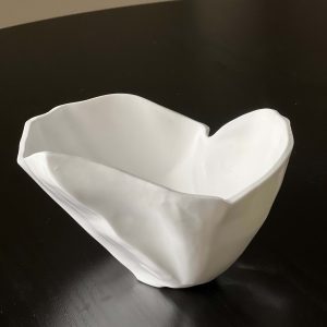 Authentic Frank Gehry Tiffany & Co. White Bone China Rock Bowl, Discontinued