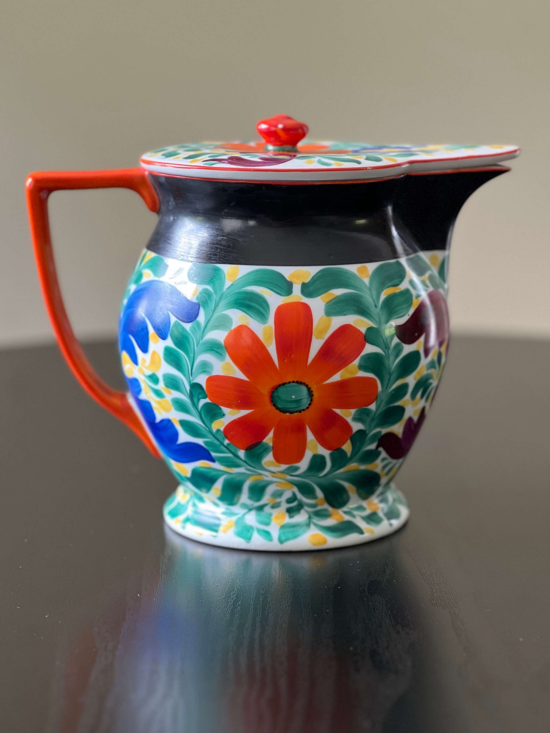 Vintage 1920s Art Deco Phoenix China Czechoslovakia Moravian Art Pitcher