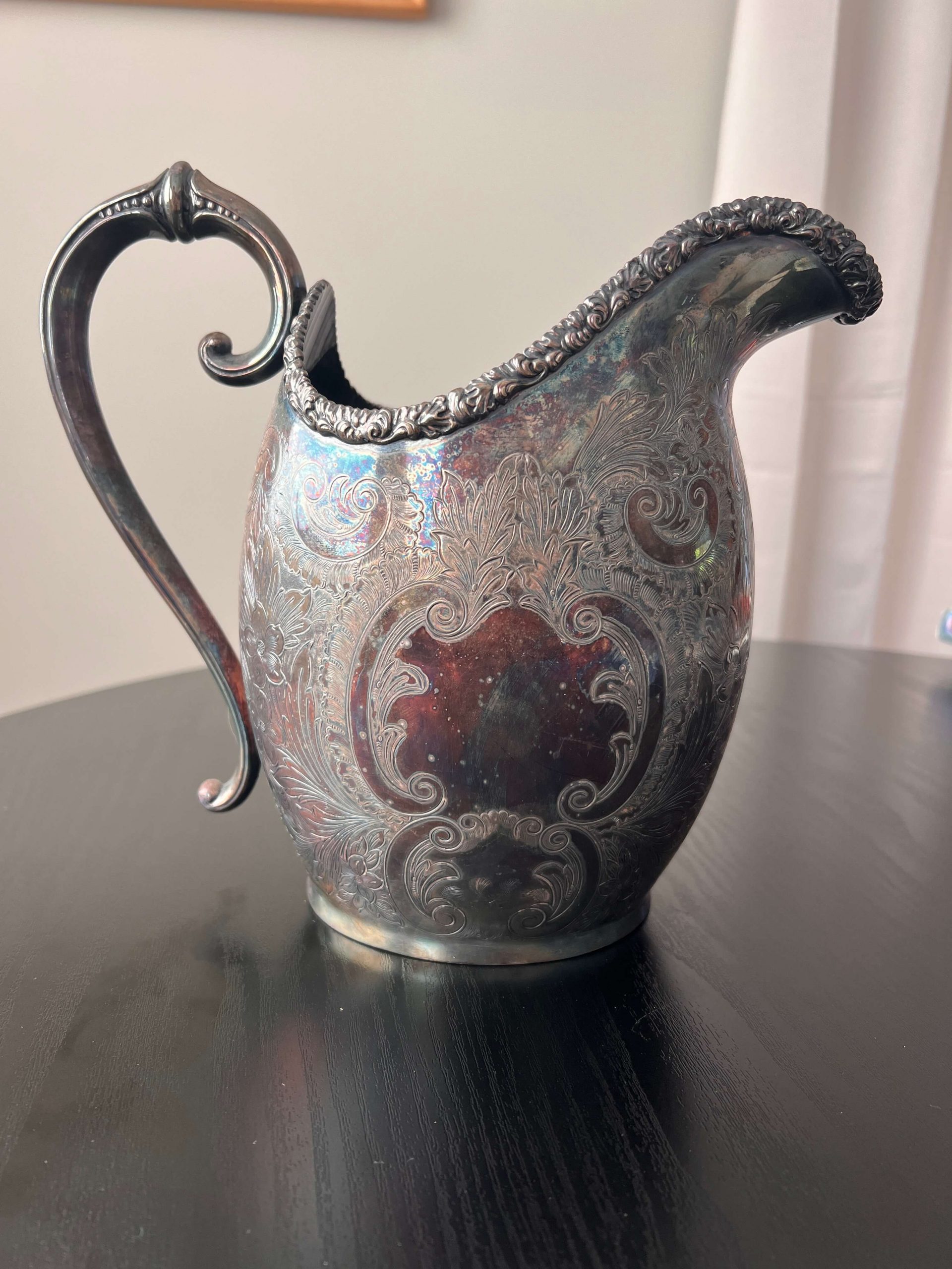Barker Ellis silver-plated pitcher - 9" tall - Image 2