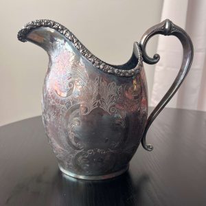 Barker Ellis silver-plated pitcher - 9" tall