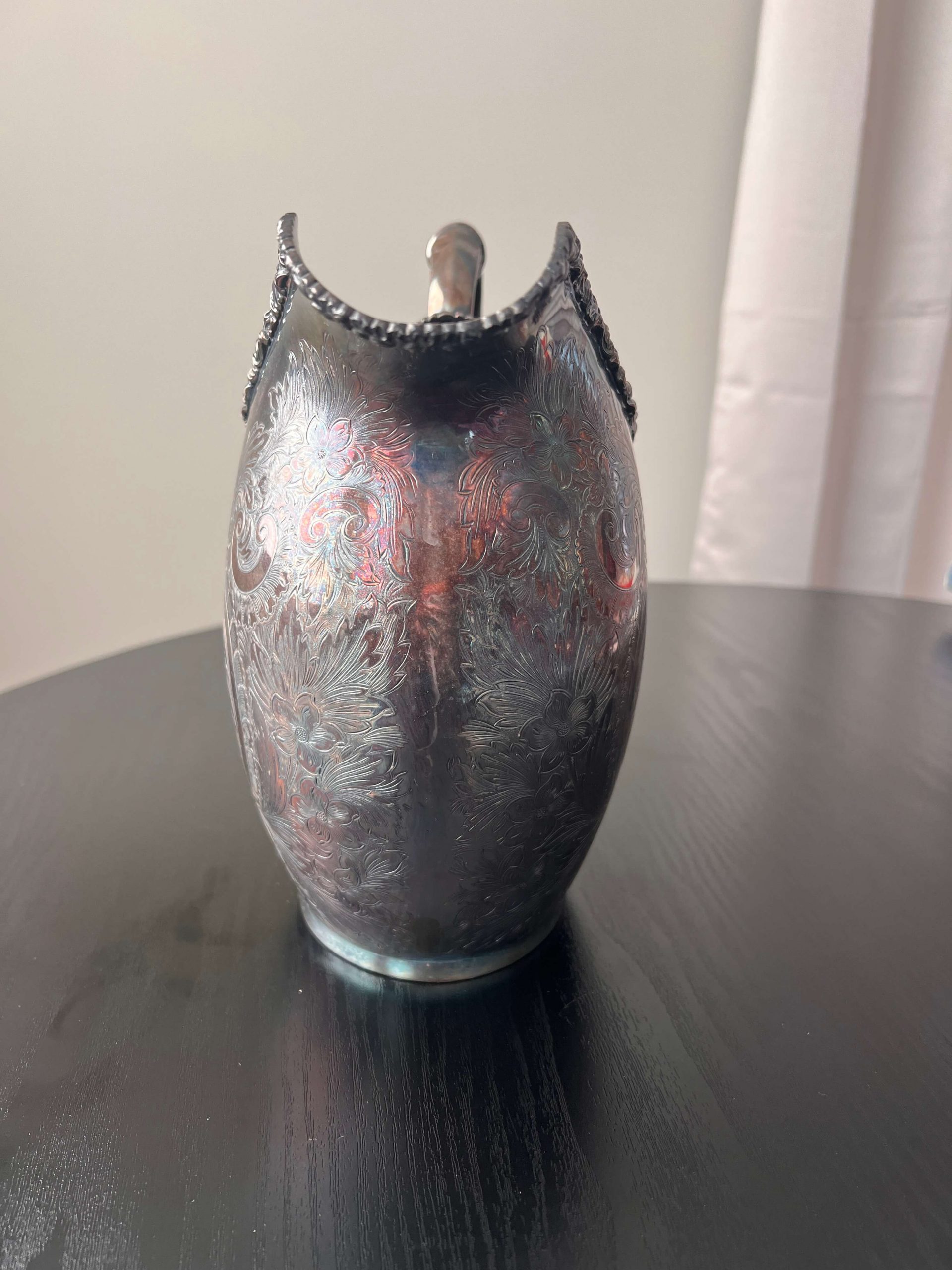 Barker Ellis silver-plated pitcher - 9" tall - Image 3