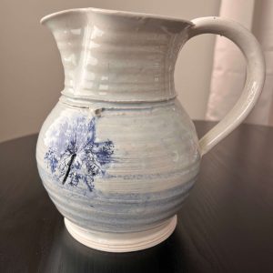 hand-thrown studio art pottery stoneware pitcher