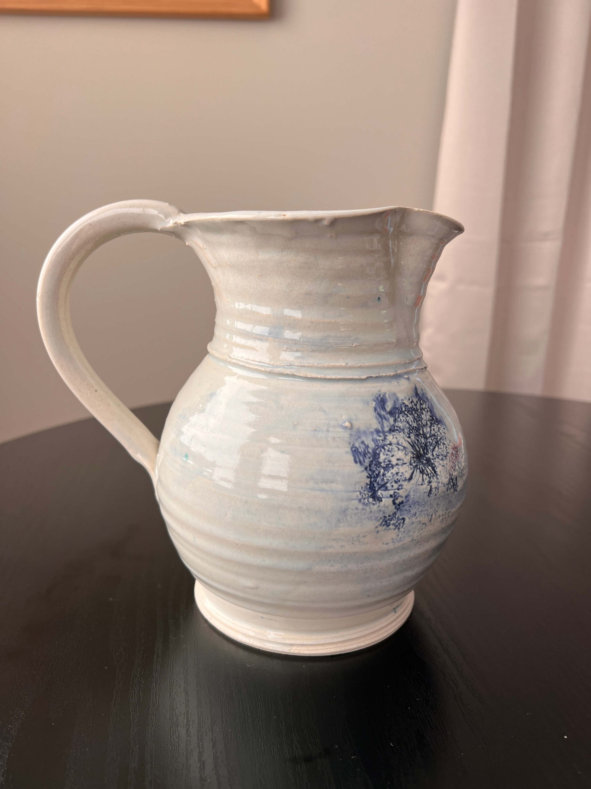 hand-thrown studio art pottery stoneware pitcher - Image 2