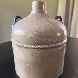 1-Gallon Stoneware Salt-Glazed Jug - Cobalt Blue Leaf Motif
