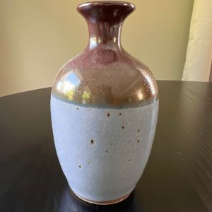 Vintage Signed Japanese Studio Stoneware Bud Vase / Tokkuri, 5.5"