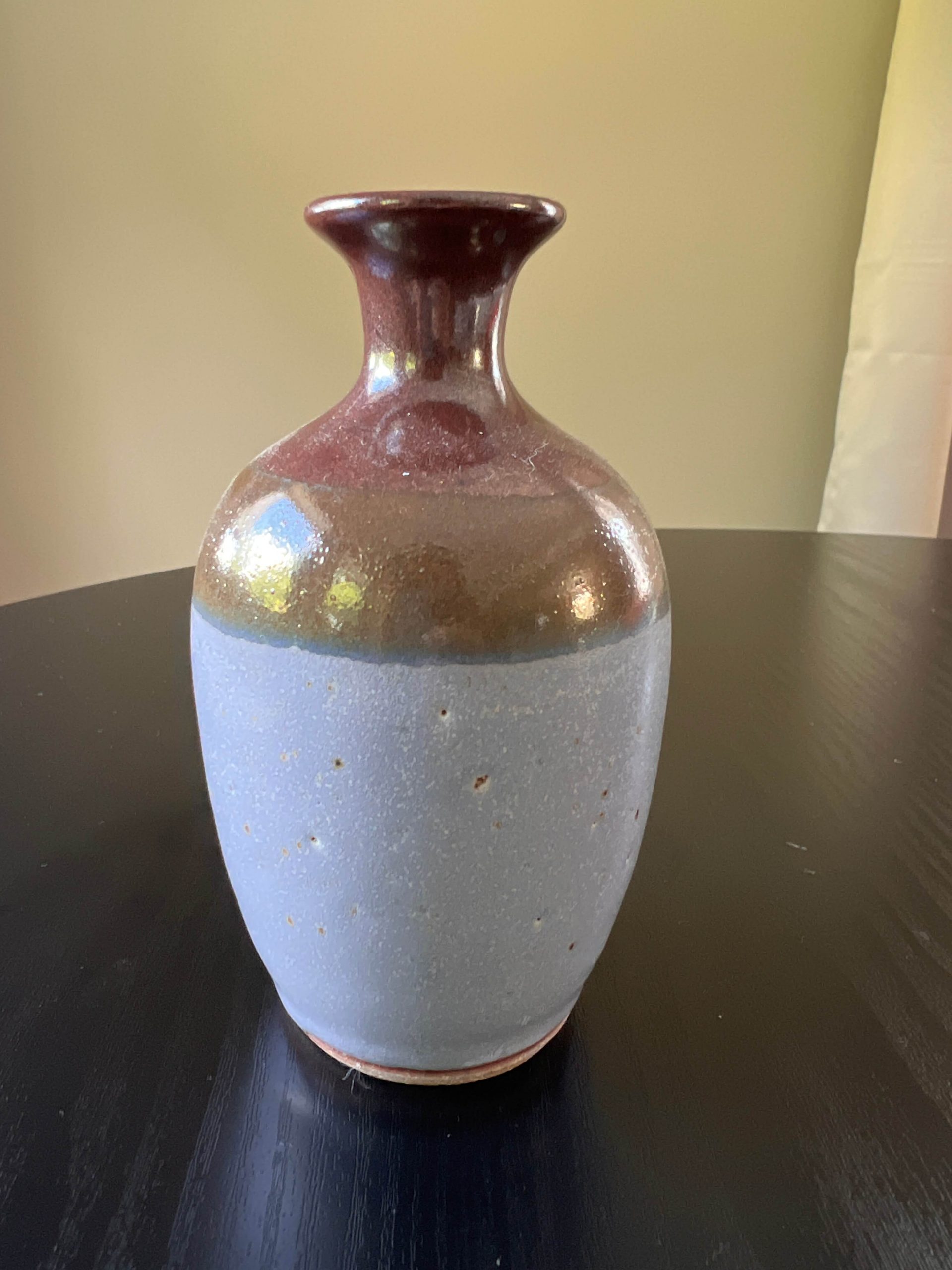 Vintage Signed Japanese Studio Stoneware Bud Vase / Tokkuri, 5.5" - Image 2