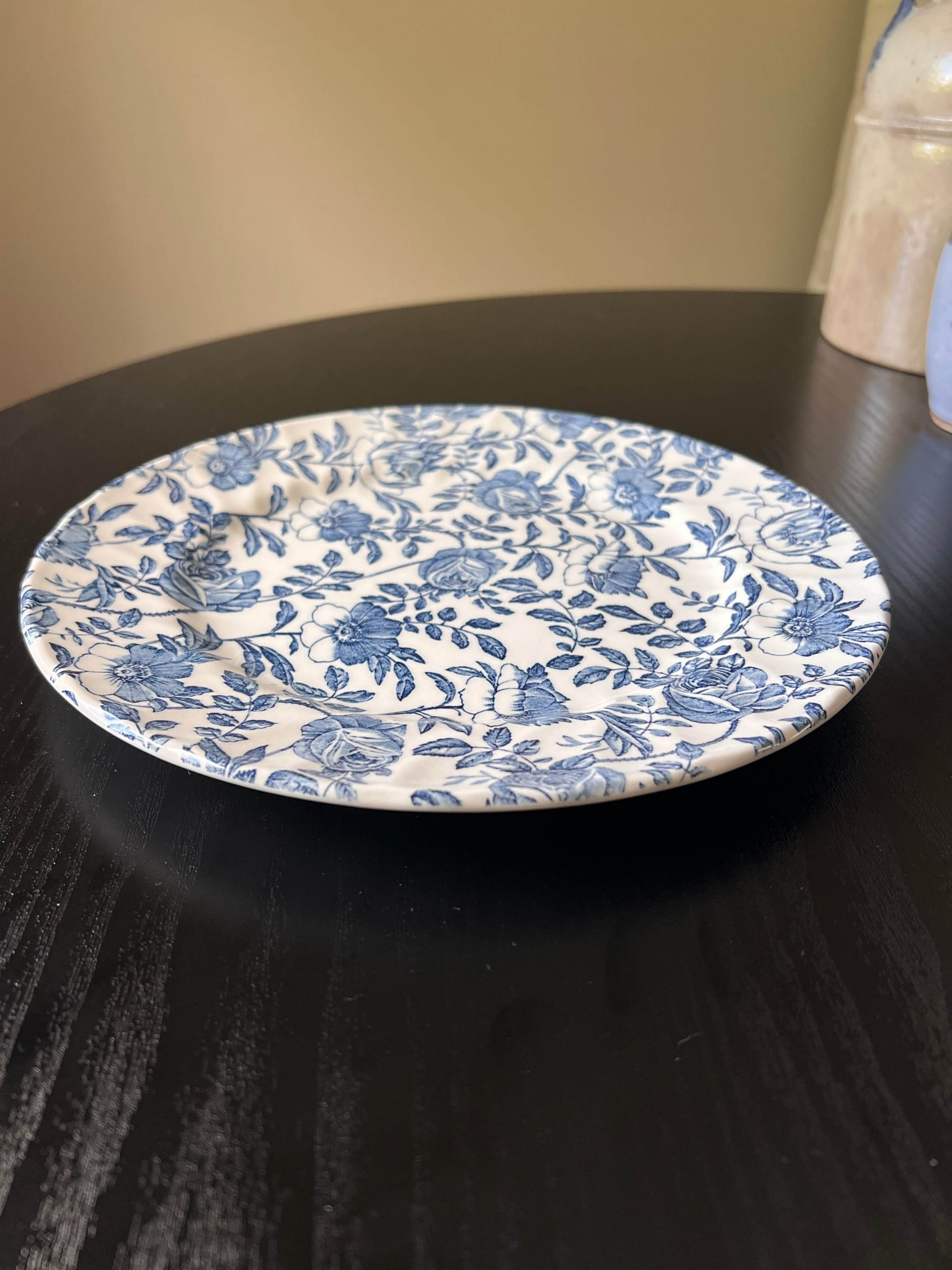 Churchill England Blue Peony Dinner Plate - Scalloped Edge Chintz - Image 2