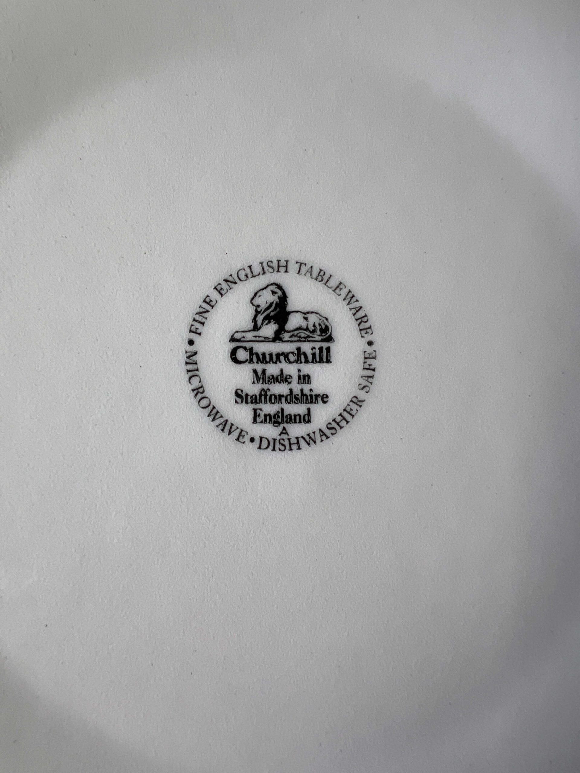 Churchill England Blue Peony Dinner Plate - Scalloped Edge Chintz - Image 4