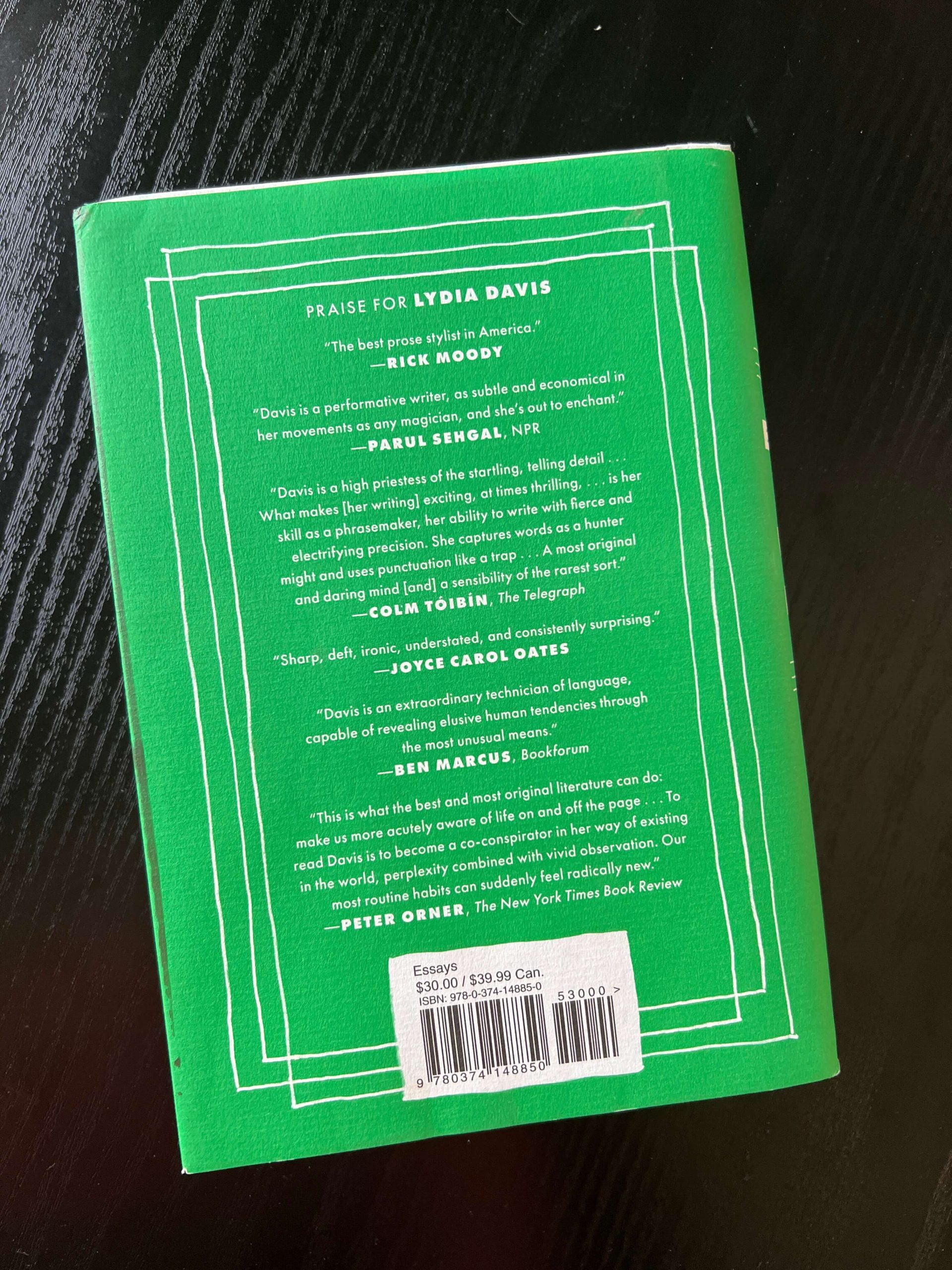 Essays One by Lydia Davis - SIGNED - Image 3