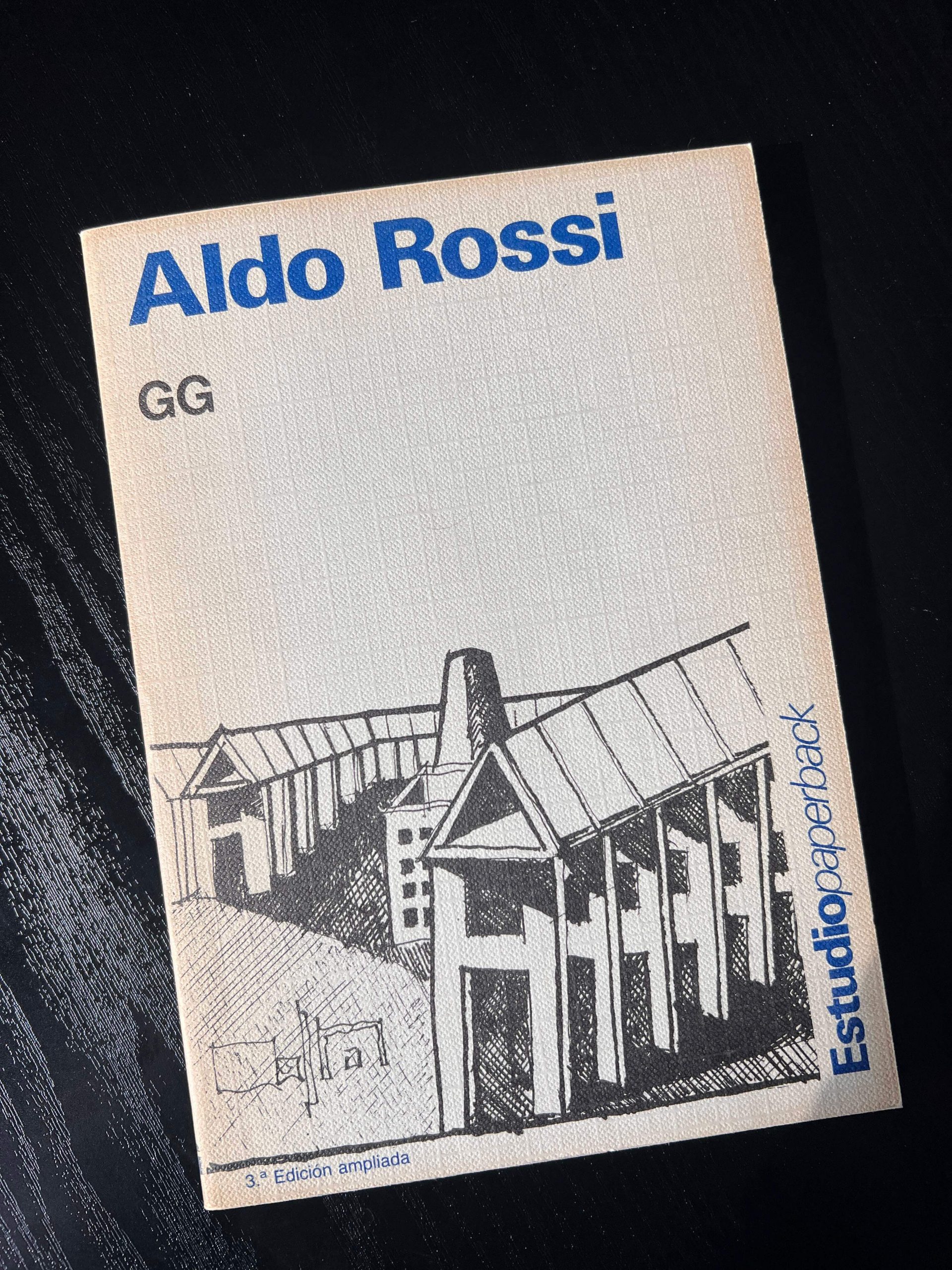 Aldo Rossi by Gianni Braghieri, published by Editorial Gustavo Gili in the Estudiopaperback series