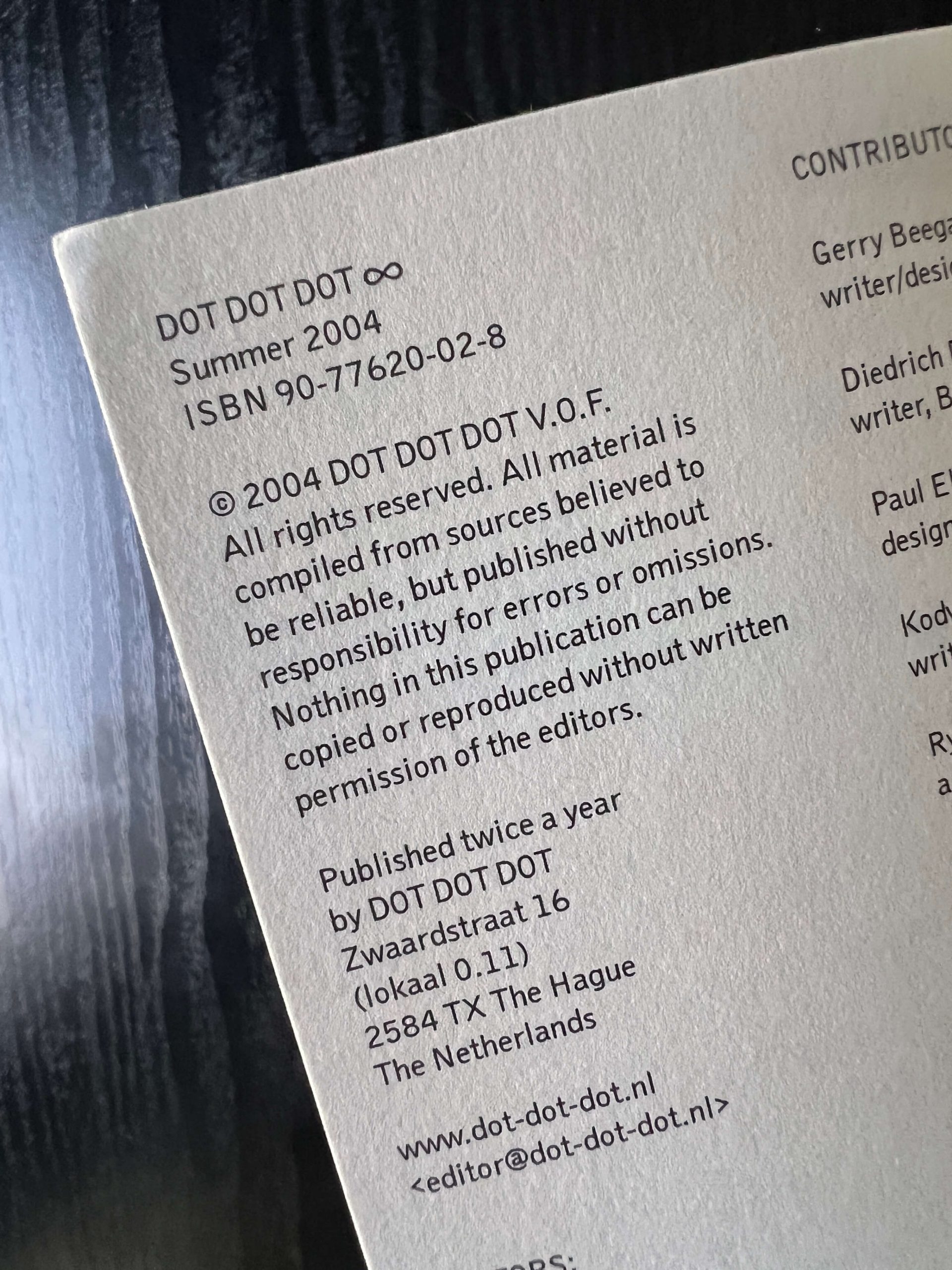 Dot Dot Dot Journal ∞ Summer 2004 (Issue 8) - Rare Out of Print Design Magazine - Image 3
