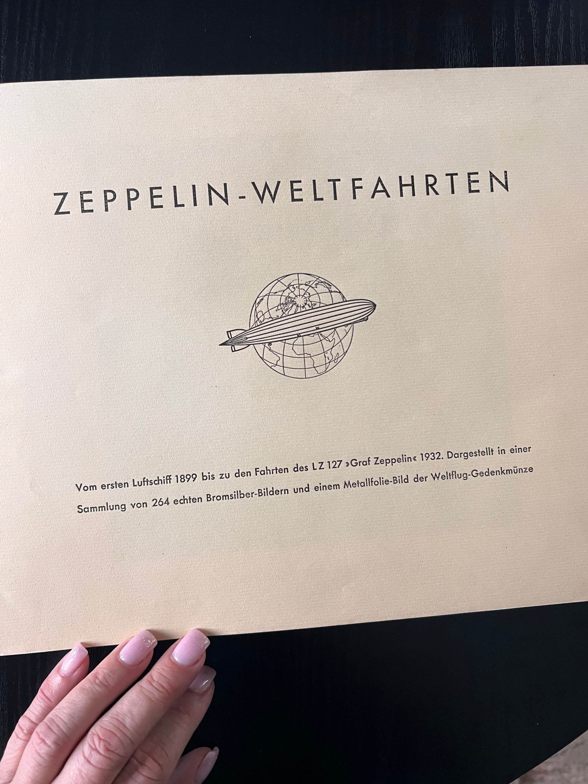 1932 Zeppelin-Weltfahrten Vol 1 Cigarette Card Album COMPLETE All Photos - Image 2