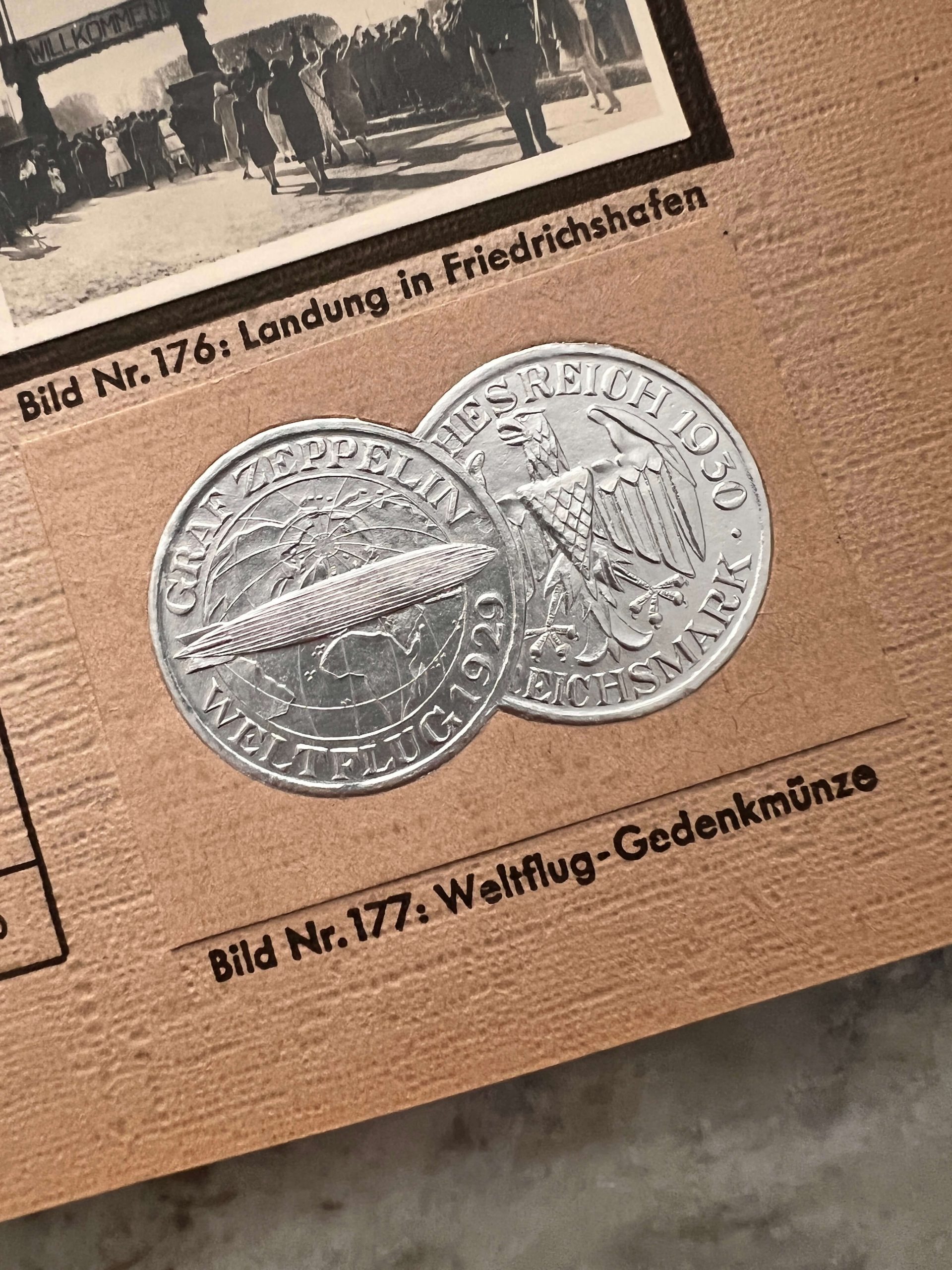 1932 Zeppelin-Weltfahrten Vol 1 Cigarette Card Album COMPLETE All Photos - Image 3