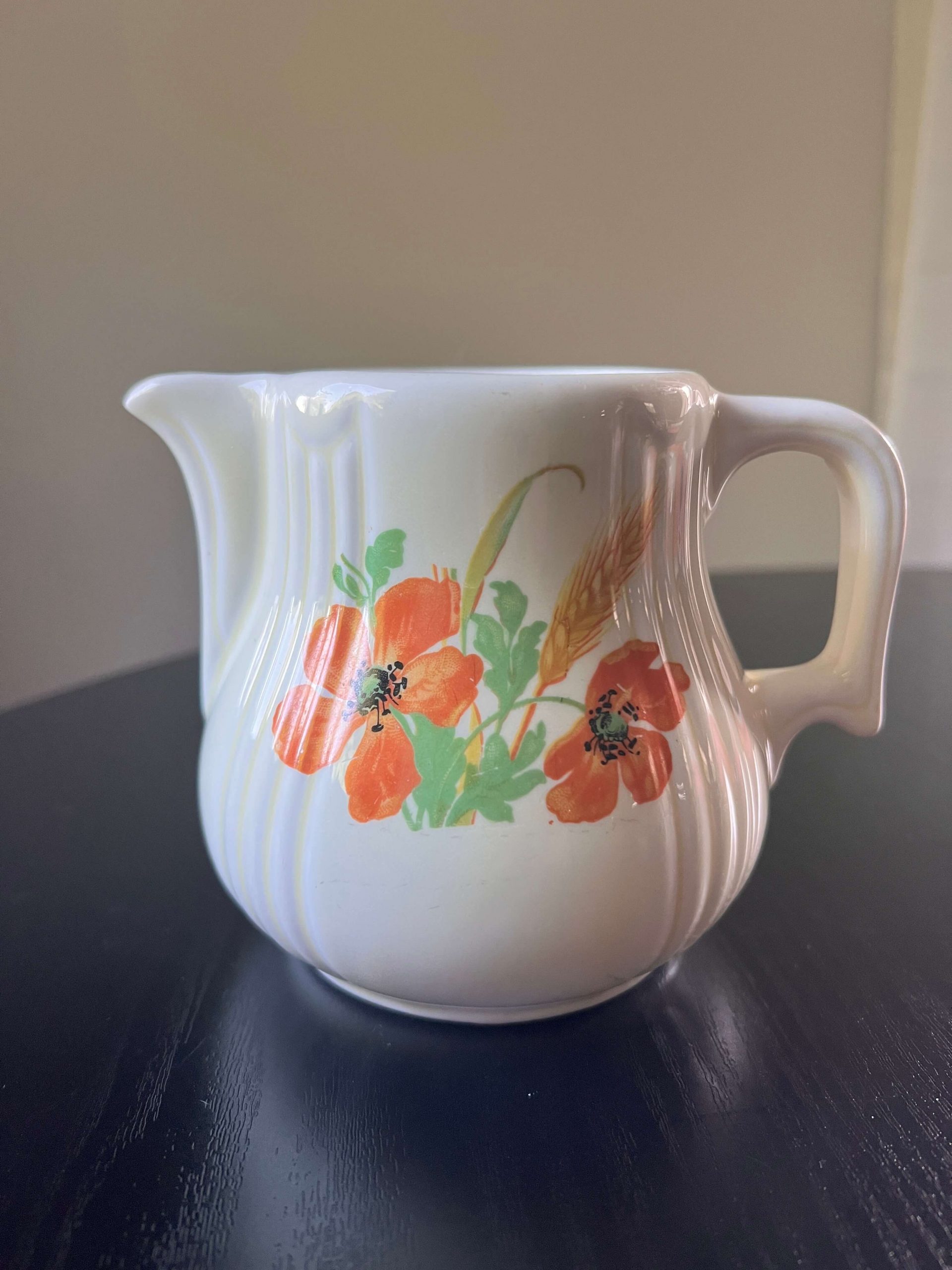 Wild Poppy Pitcher / Creamer - Hall's Superior Quality Kitchenware - Radiance Shape