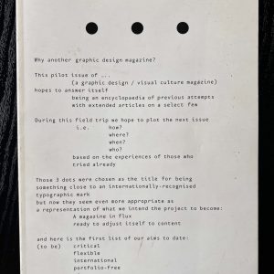 Dot Dot Dot Magazine Issue 1 (2000) Rare Debut Pilot Issue Graphic Design Art